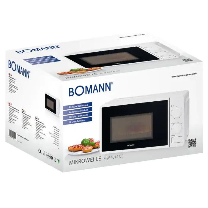 Мікрохвильова піч Bomann MW 6014 CB white (MW6014CB white) зображення 2