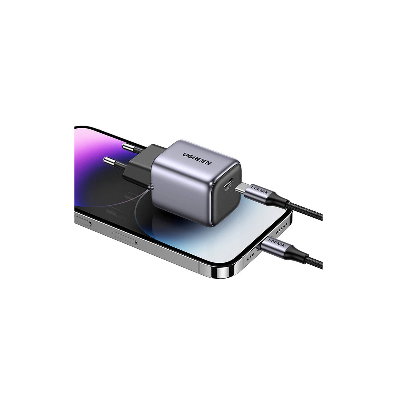 Зарядний пристрій Ugreen 20W USB C PD Nexode mini Charger CD318 (90664) зображення 5