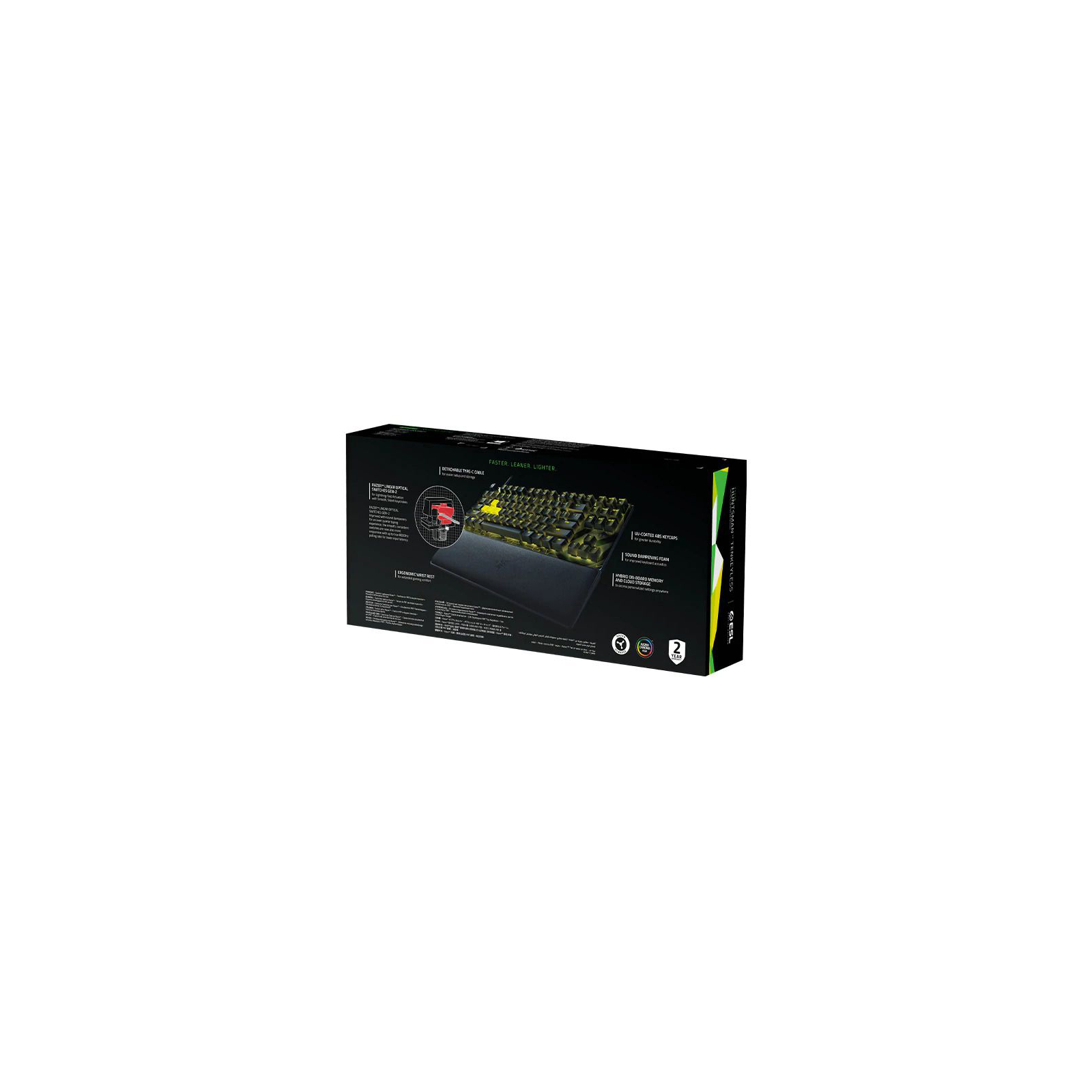 Клавиатура Razer Huntsman V2 Tenkeyless Red switch ESL Ed USB Black (RZ03-03941700-R3M1) изображение 4