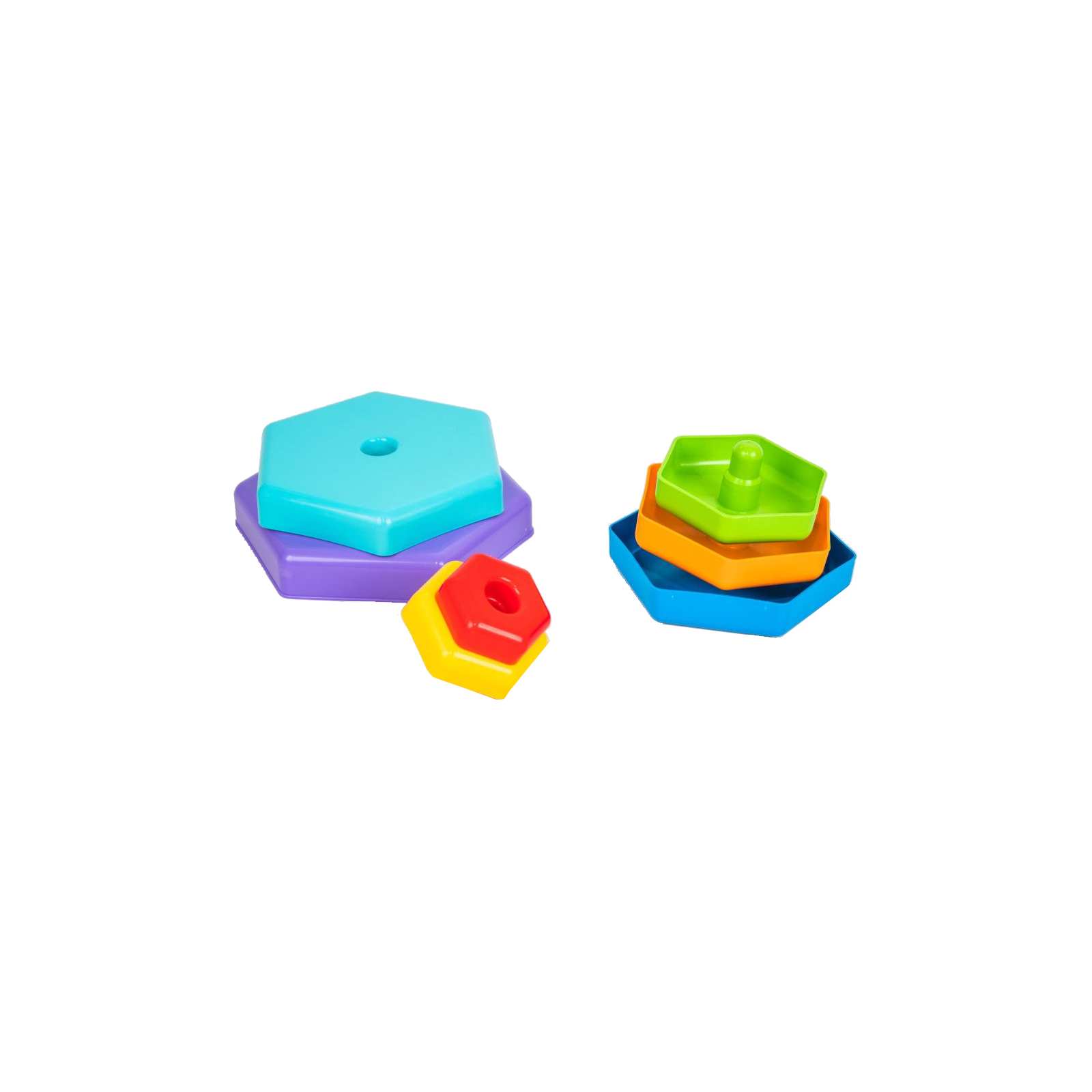 Развивающая игрушка Tigres Пирамидка-радуга в коробке (39363) изображение 2