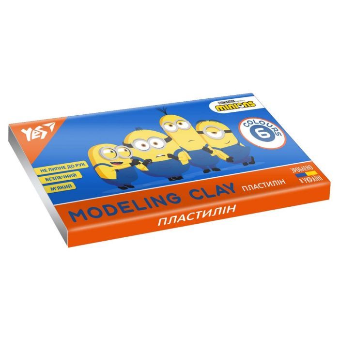 Пластилин Yes Minions 6 цветов 120 г (540629)