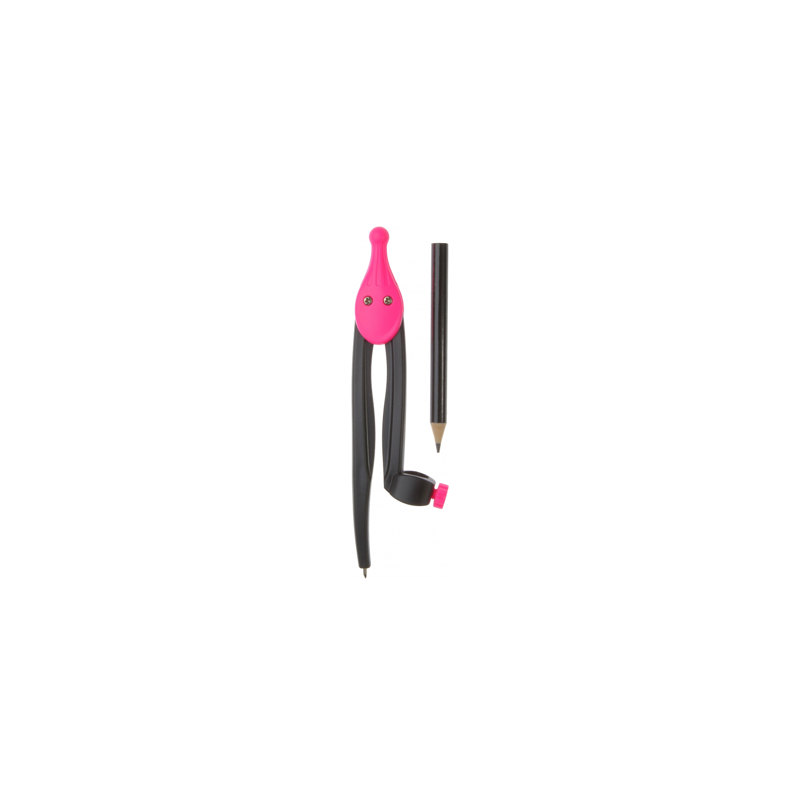 Циркуль Optima для олівця пластиковий Plazzy рожевий (O81481) зображення 2