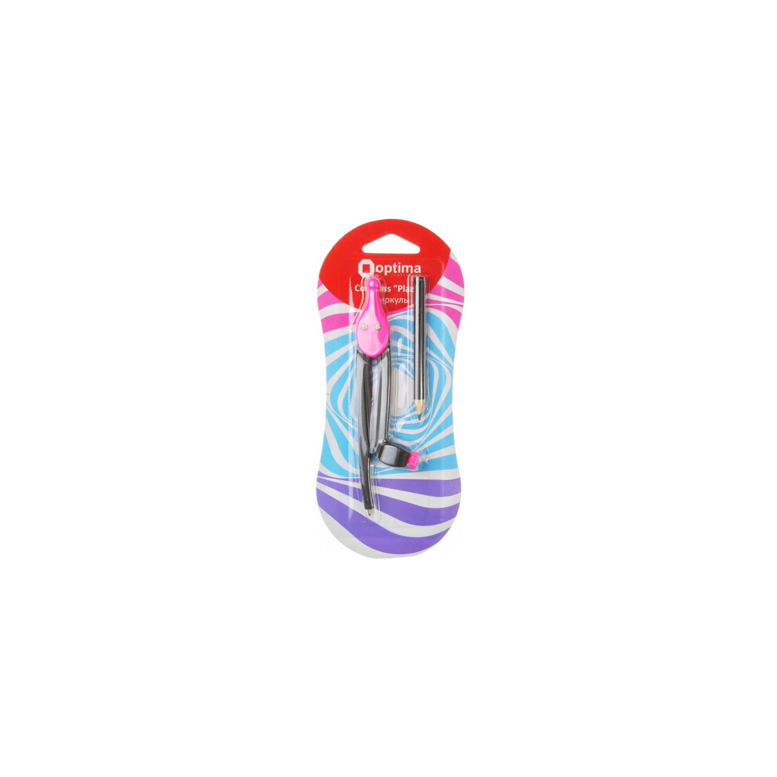 Циркуль Optima для олівця пластиковий Plazzy фіолетовий (O81480)