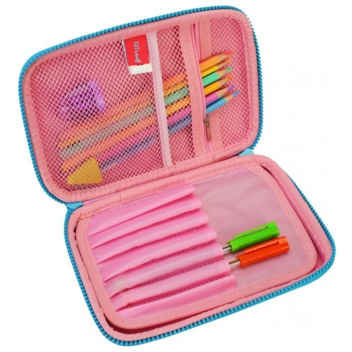 Пенал Cool For School с тиснением 1 отделение Фуксия (QT-5625-Rosered) изображение 2