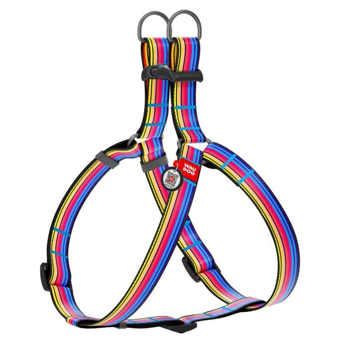 Шлей для собак WAUDOG Nylon с QR паспортом анатомическая "Линия 1" L (5056)