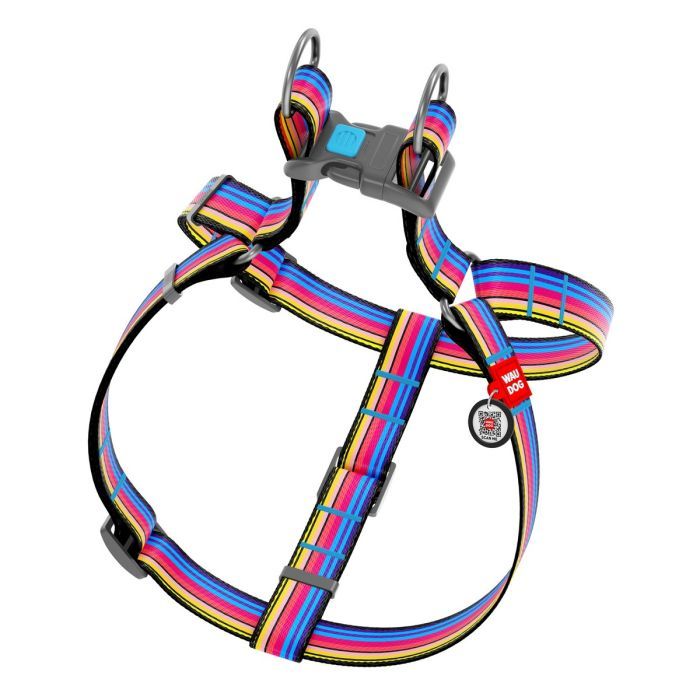 Шлей для собак WAUDOG Nylon с QR паспортом анатомическая "Линия 1" L (5056) изображение 2