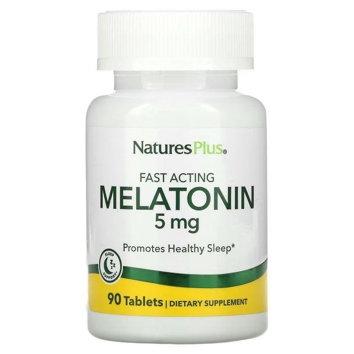 Аминокислота Natures Plus Мелатонин Быстродействующий, 5 мг, Fast Acting Melatonin, 90 табле (NAP-47626)