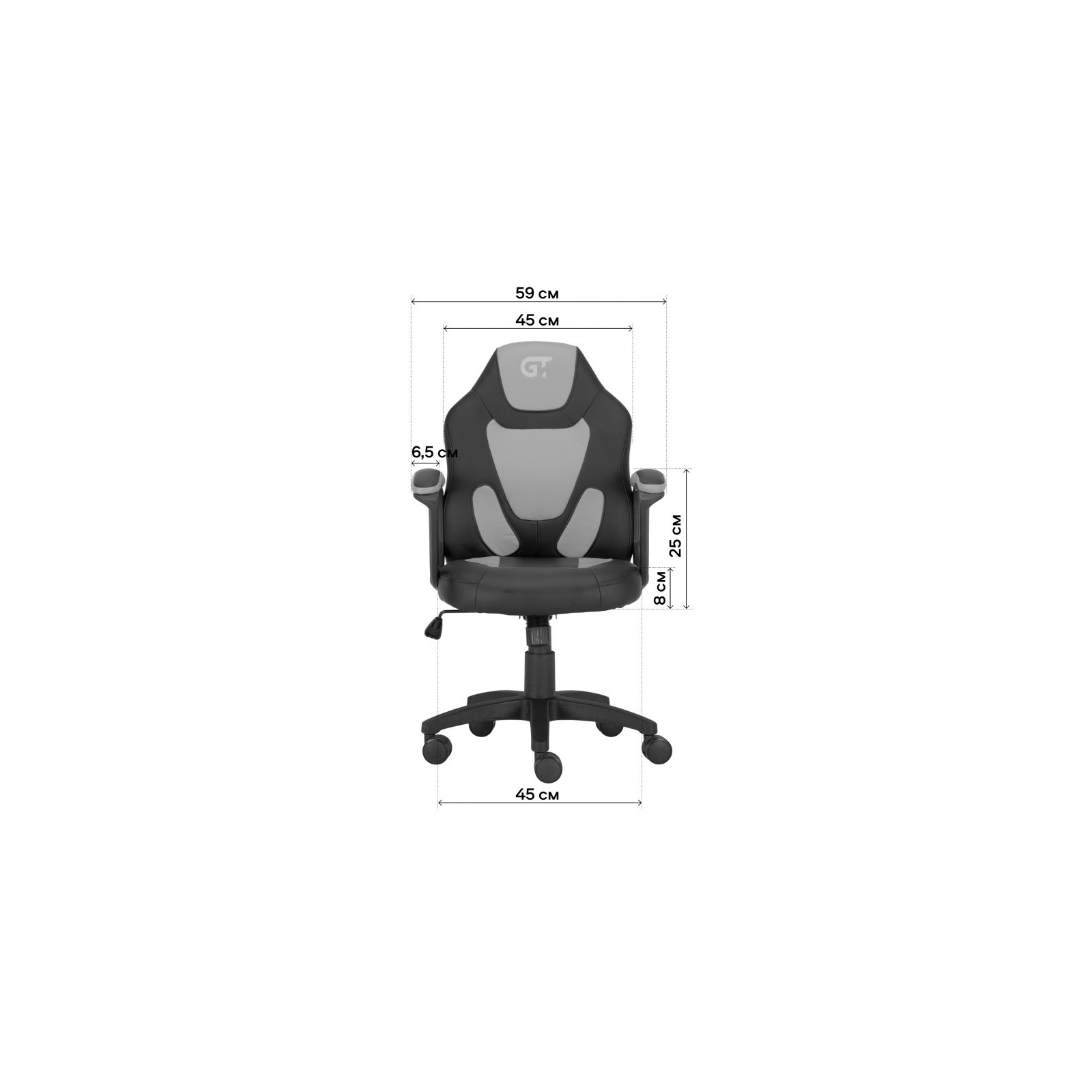 Крісло ігрове GT Racer X-1414 Gray/Black Suede (X-1414 Fabric Gray/Black Suede) зображення 9