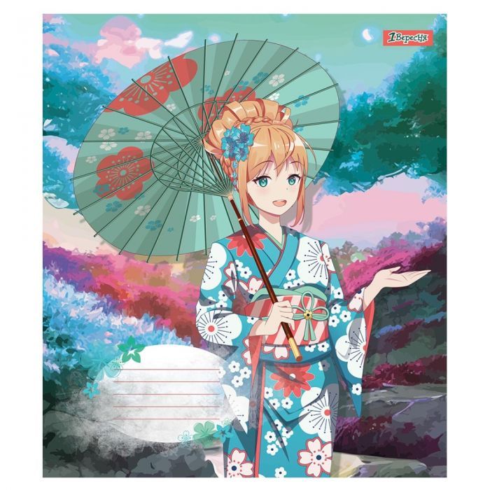 Тетрадь 1 вересня Sakura girls 18 листов клетка (766570) изображение 3