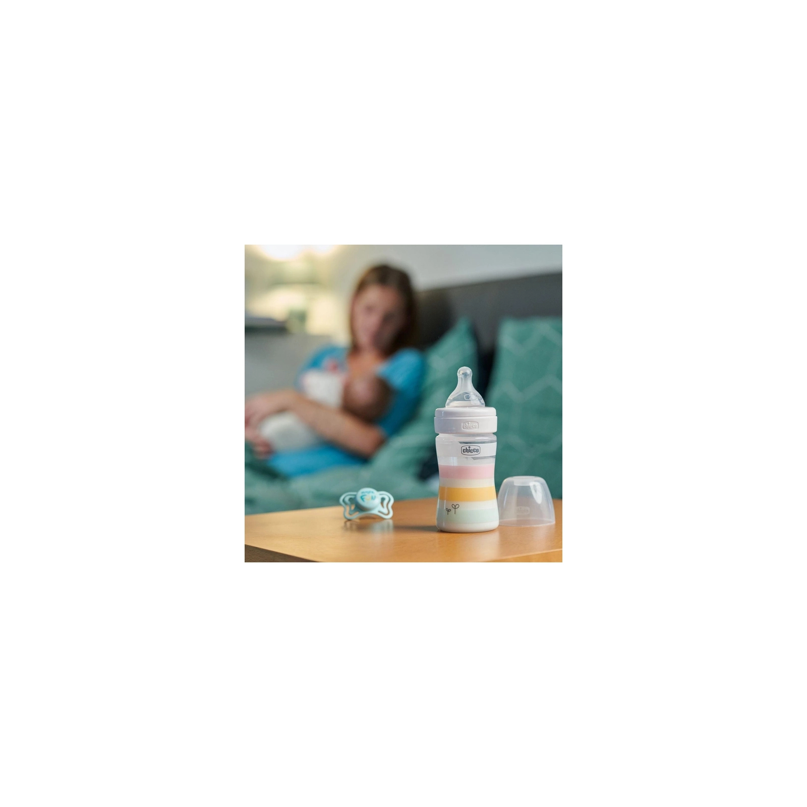 Бутылочка для кормления Chicco Well-Being Colors с силиконовой соской 0м+ 150 мл Розовая (28611.11) изображение 2