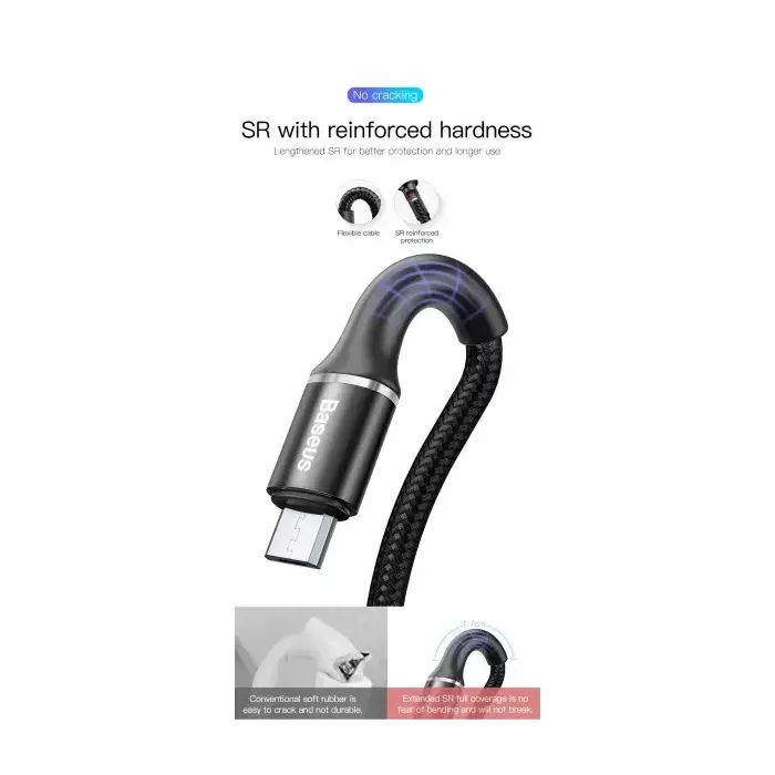 Дата кабель USB 2.0 AM to Micro 5P 1.0m Black Baseus (468717) изображение 3