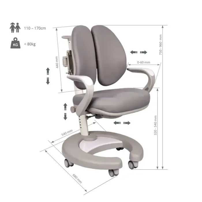 Детское кресло FunDesk Rubus Grey изображение 8