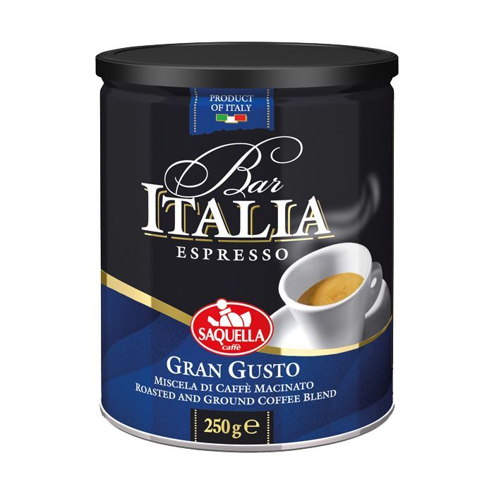 Кофе SAQUELLA Bar Italia Gran Gusto молотый 250 г (8002650001163)