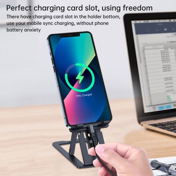 Подставка для планшета Choetech + для смартфона, настольная, универсальная (H064-GY) изображение 3