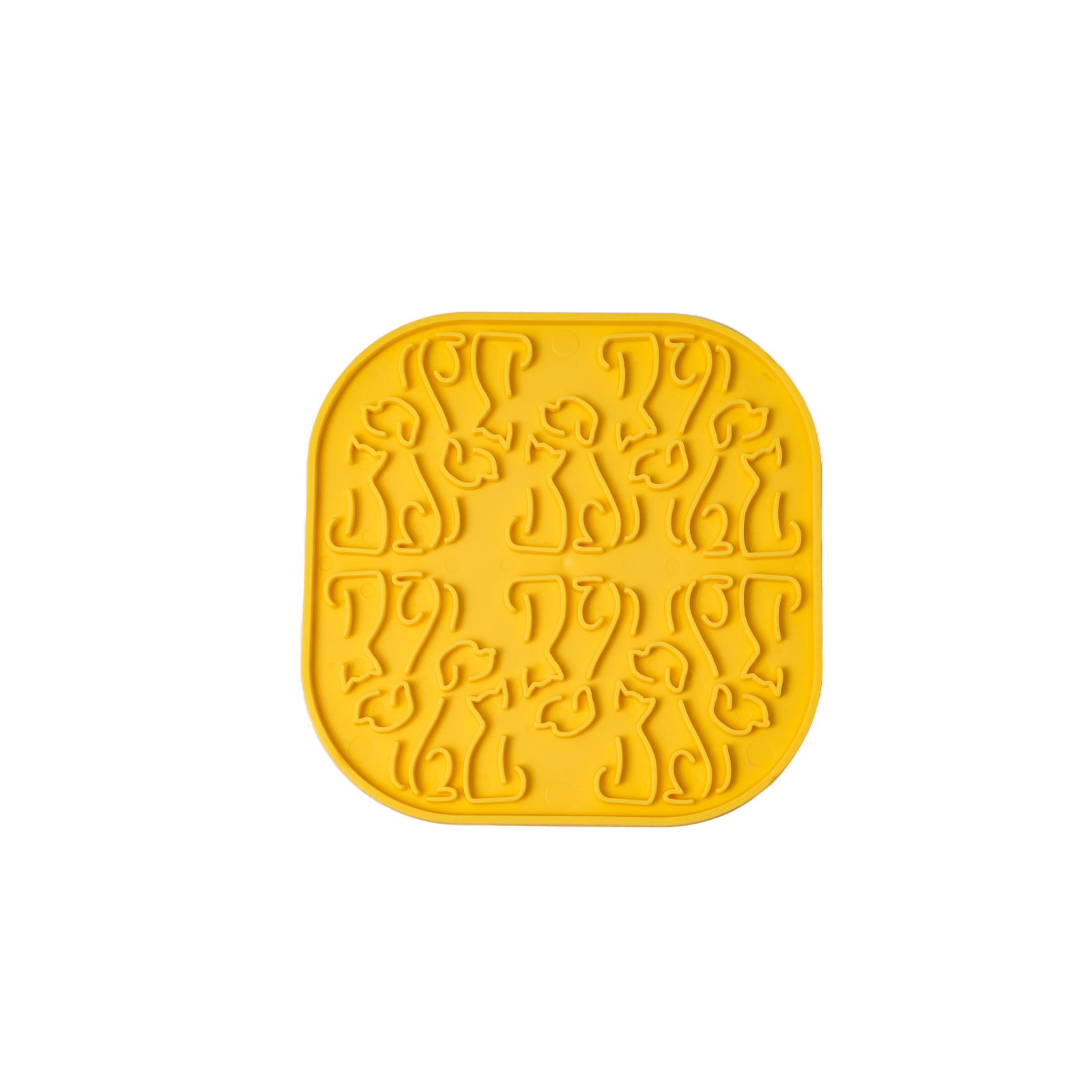 Универсальная посуда для животных Fiboo Lollipop Коврик для слизывания желтый (FIB0039)