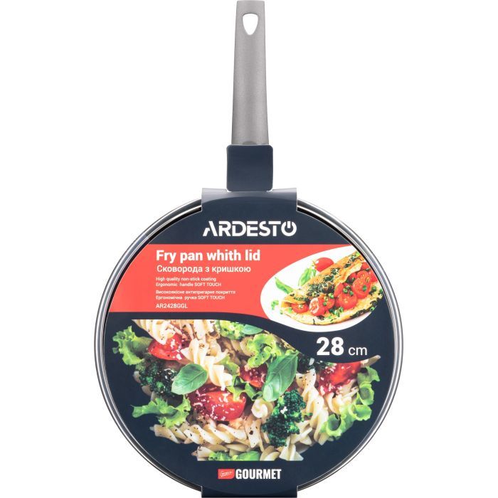 Сковорода Ardesto Gemini Gourmet Apulia з кришкою 28 см (AR2428GGL) зображення 10