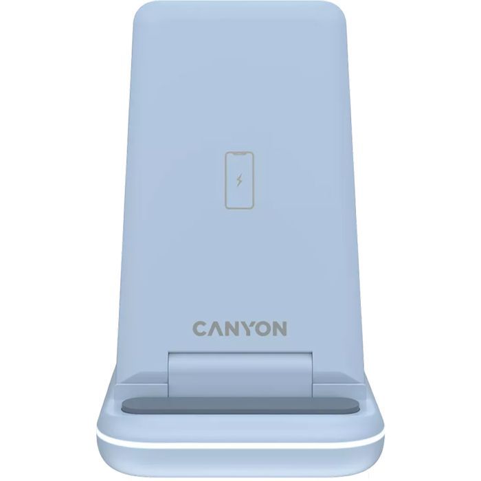 Зарядний пристрій Canyon WS-304 Foldable 3in1 Wireless charger Iced Pink (CNS-WCS304IP) зображення 2