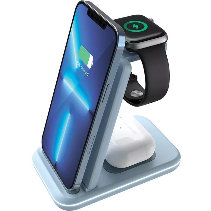 Зарядний пристрій Canyon WS-304 Foldable 3in1 Wireless charger Iced Pink (CNS-WCS304IP) зображення 8
