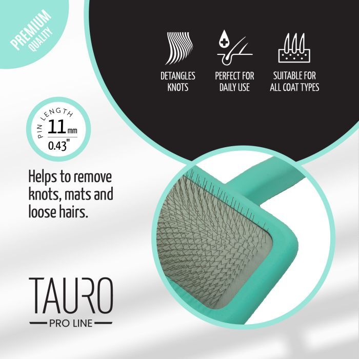 Гребінець для тварин Tauro Pro Line прямокутний M, зубці 11 мм mint (TPLB63547) зображення 5