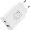 Зарядний пристрій BOROFONE BA56A Lavida dual port PD20W+QC3.0 charger White (BA56AW) зображення 4