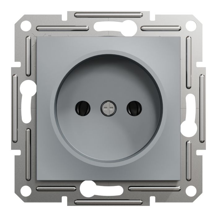 Розетка Schneider Electric ASFORA без заземлення антрацит (EPH3000171)