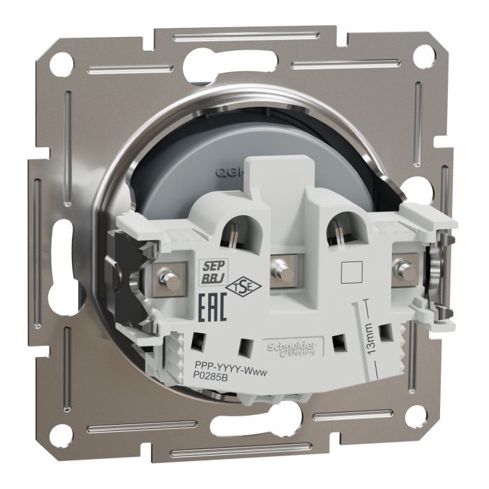 Розетка Schneider Electric ASFORA без заземлення антрацит (EPH3000171) изображение 7