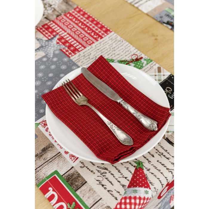 Салфетка на стол Прованс Merry Christmas красная 35x45 см (4823093449312)