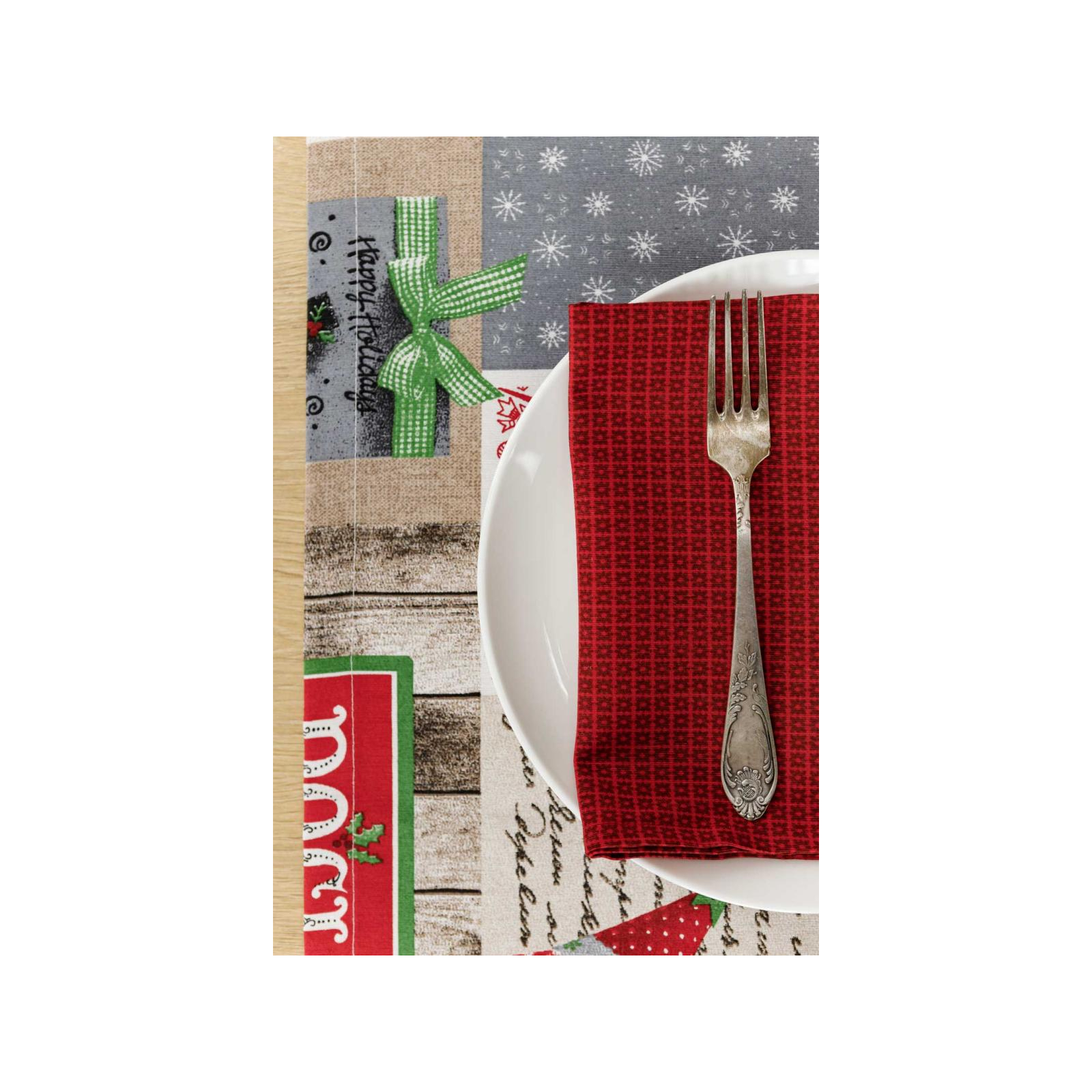 Серветка на стіл Прованс Merry Christmas червона 35x45 см (4823093449312) зображення 3