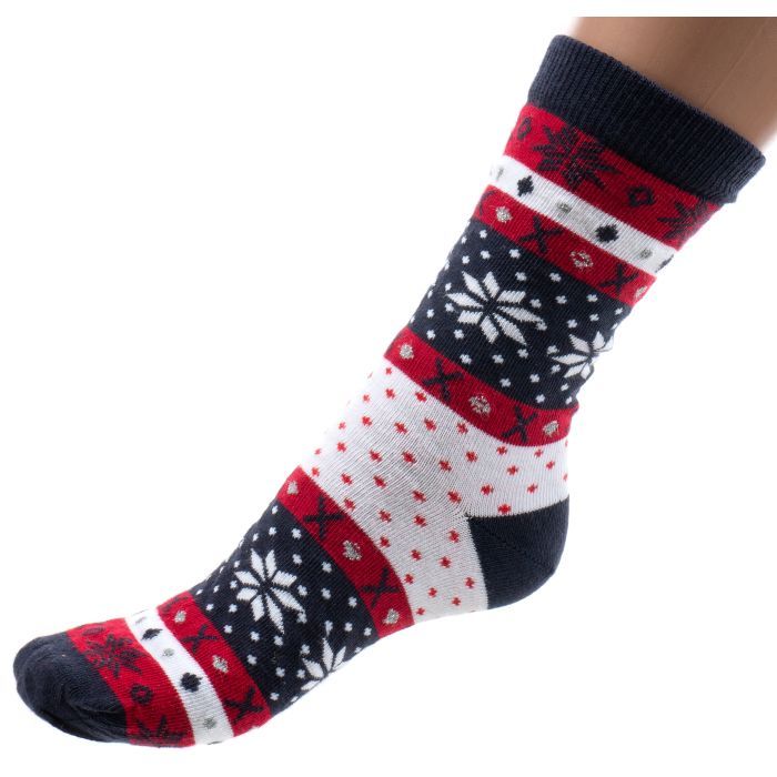 Носки детские Bross новогодние (8180-13-bluered)