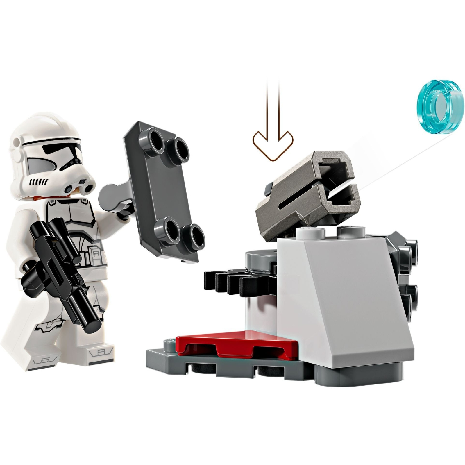 Конструктор LEGO Star Wars Клоны-пехотинцы и Боевой дроид. Боевой набор 215 деталей (75372) изображение 4