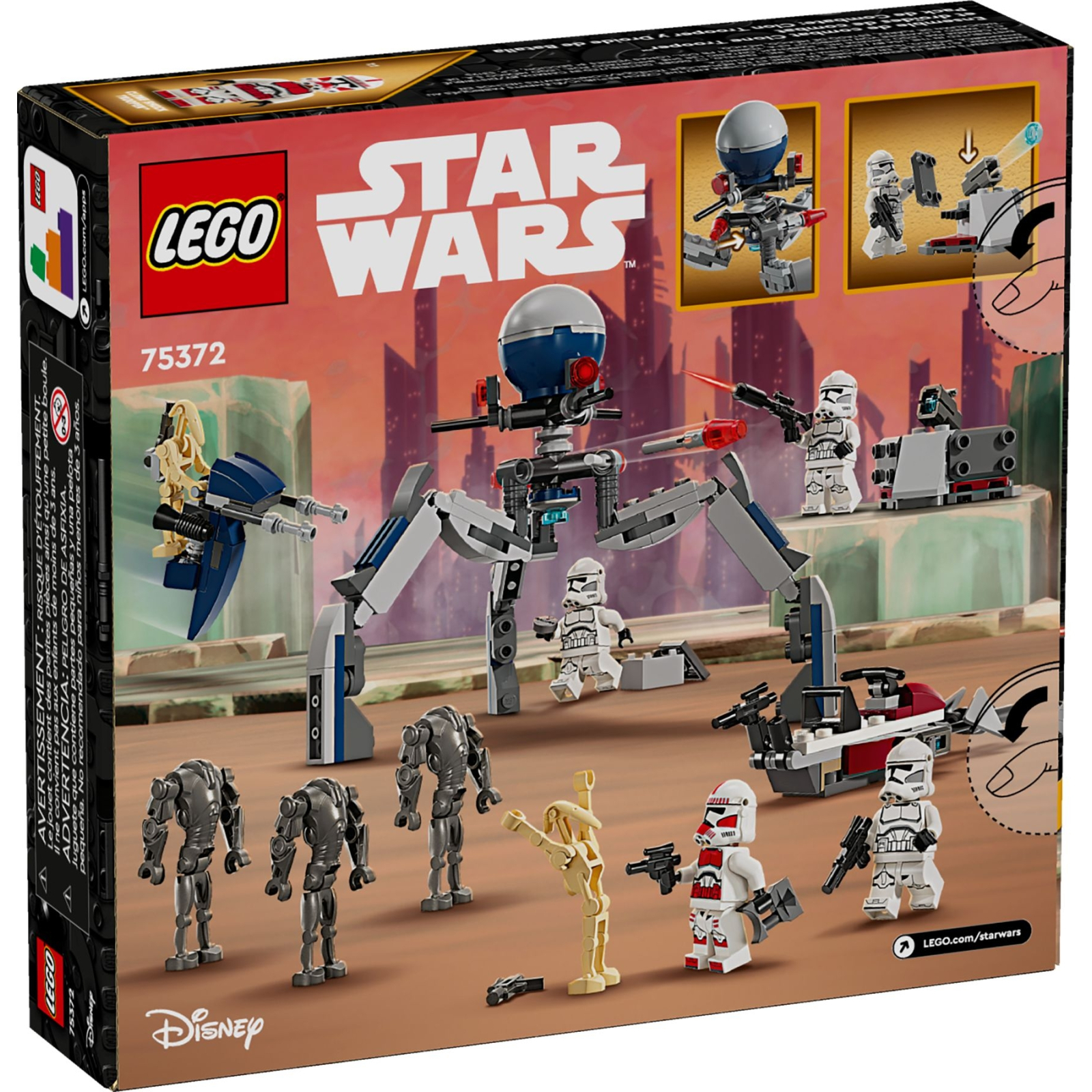 Конструктор LEGO Star Wars Клони-піхотинці й Бойовий дроїд. Бойовий набір 215 деталей (75372) зображення 6