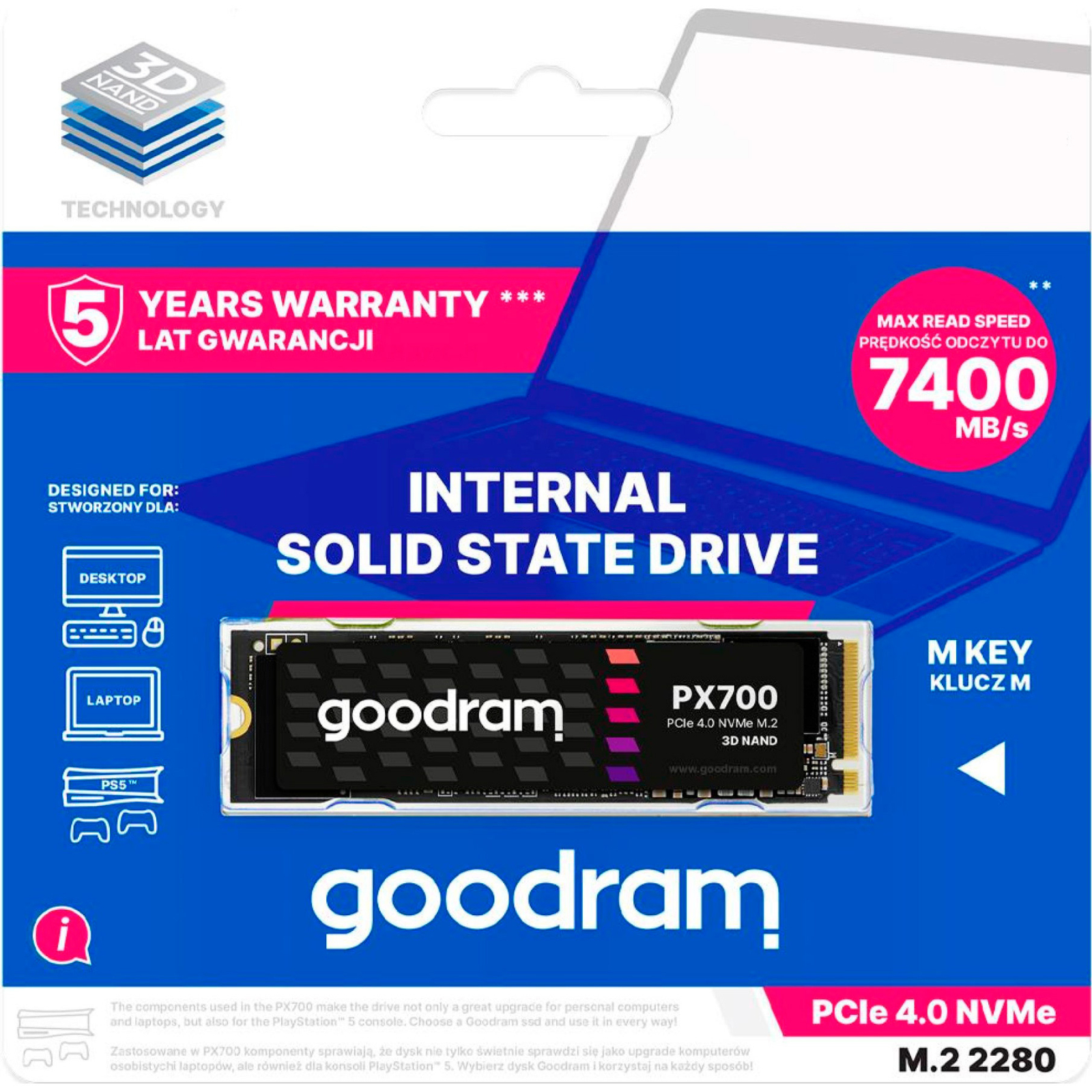 Накопитель SSD M.2 2280 1TB Goodram (SSDPR-PX700-01T-80) изображение 4