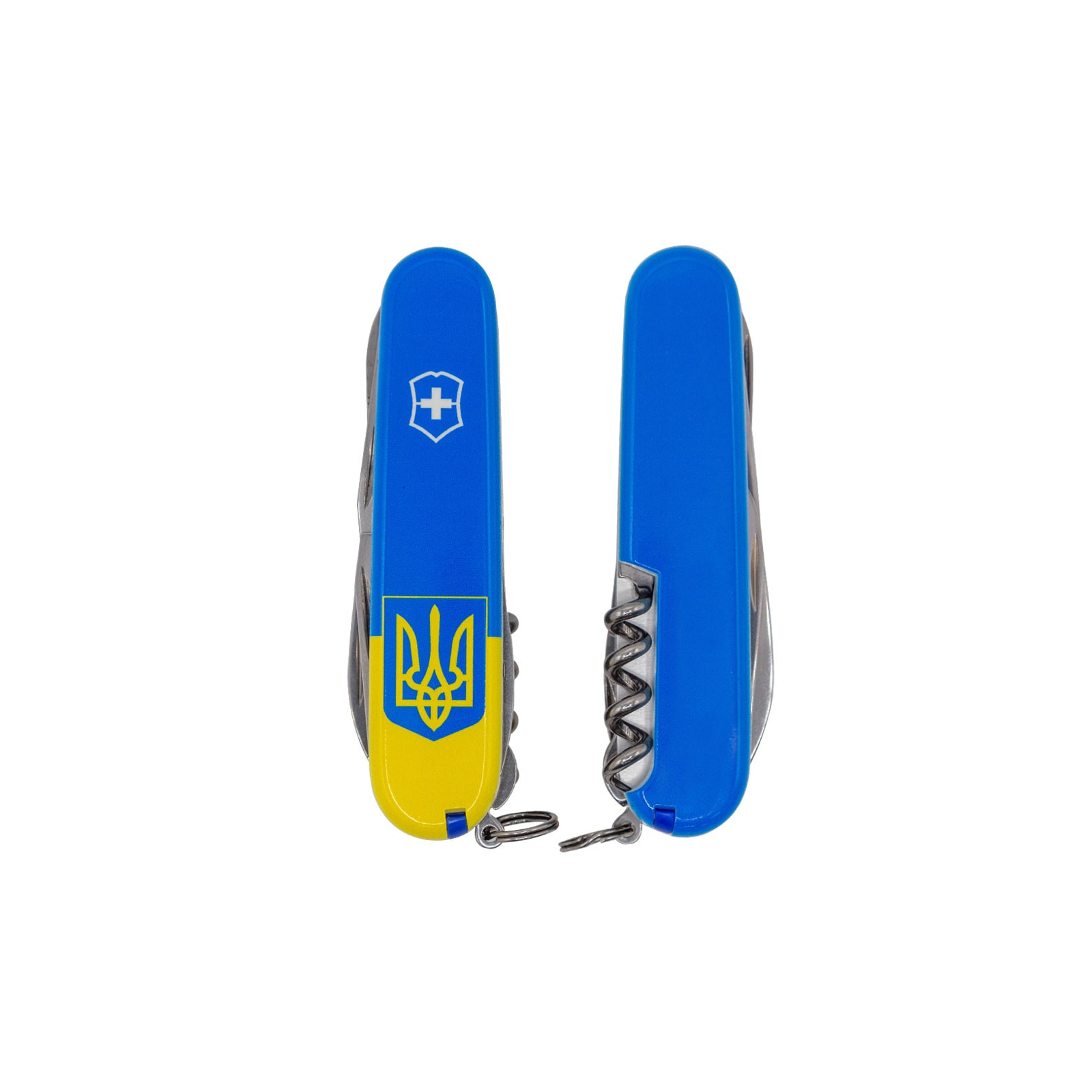 Нож Victorinox Huntsman Ukraine 91 мм Чорний Серце синьо-жовте (1.3713.3_T1090u)