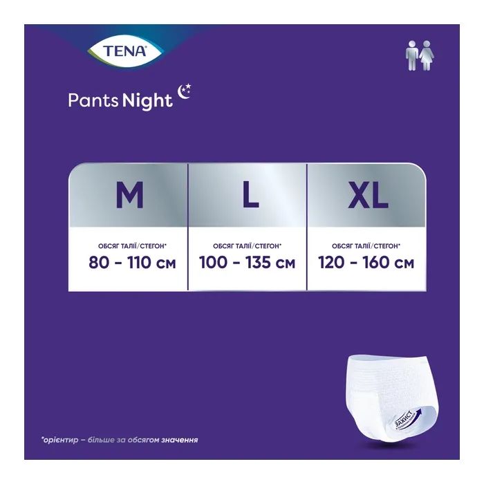 Подгузники для взрослых Tena Pants Plus Night Extra Large 10 шт (7322542133569) изображение 9