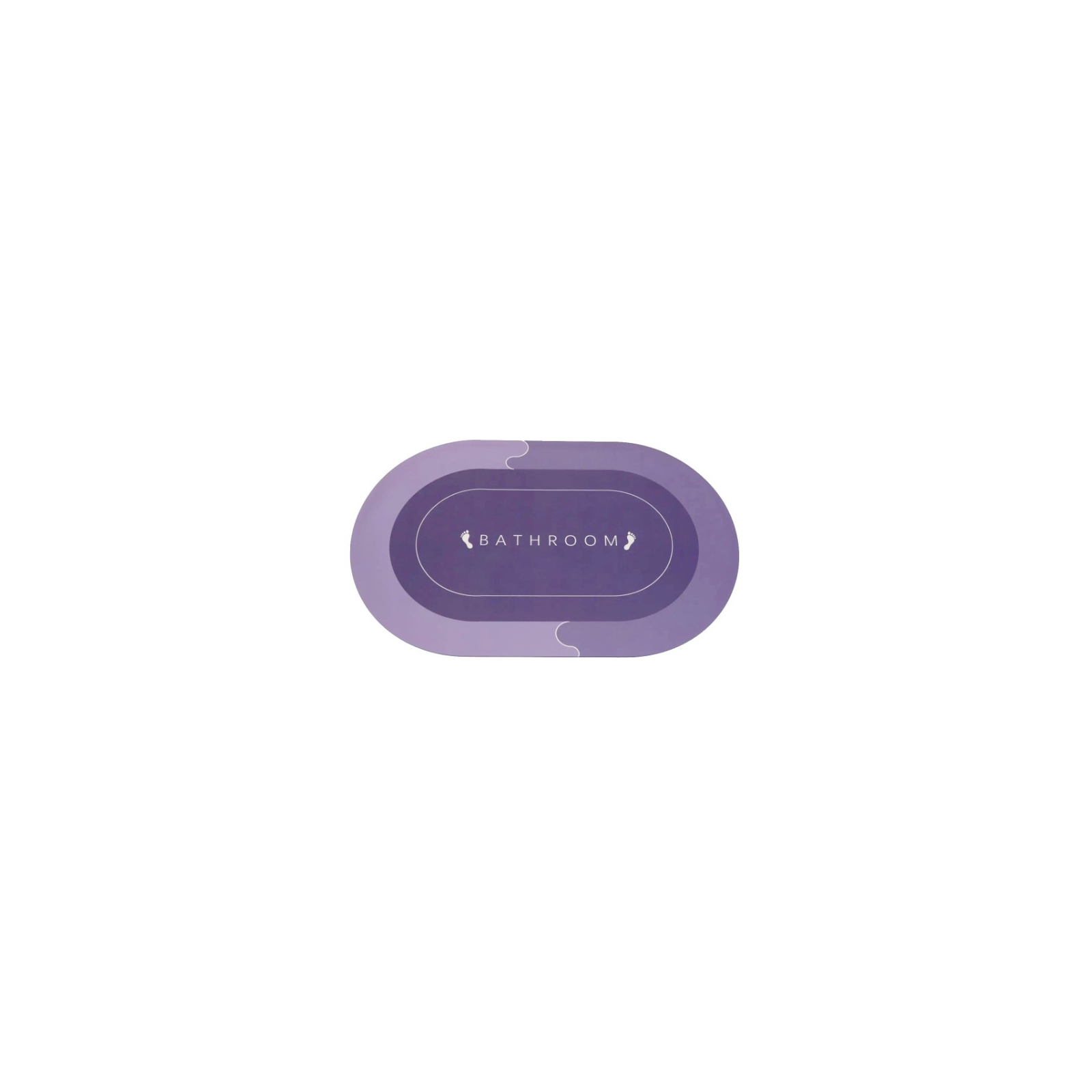 Коврик для ванной Stenson суперпоглощающий 50 х 80 см овальный светло-фиолетовый (R30940 l.violet) изображение 3