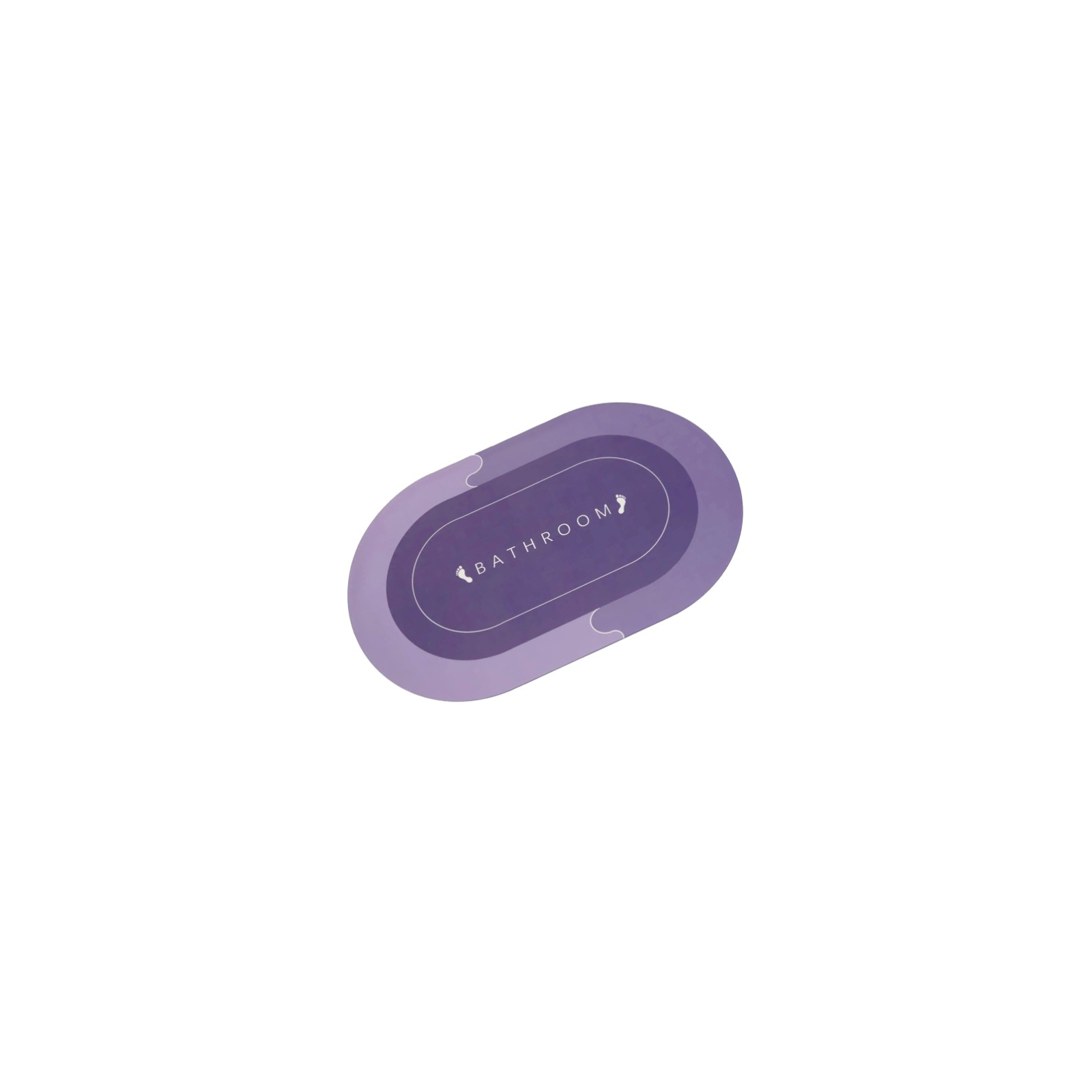 Коврик для ванной Stenson суперпоглощающий 50 х 80 см овальный фиолетово-синий (R30940 violet-blue)