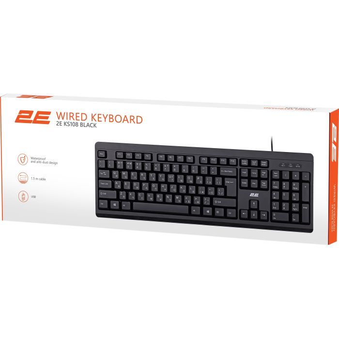 Клавиатура 2E KS108 USB Black (2E-KS108UB_UA) изображение 7