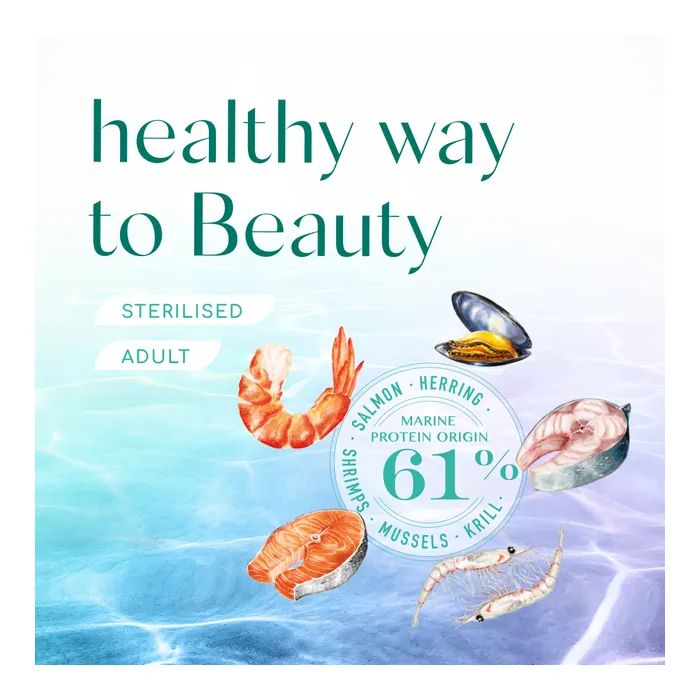 Сухий корм для кішок Optimeal Beauty Fitness для стерилізованих/кастрованих з морепродуктами 4 кг (4820215369824) зображення 7