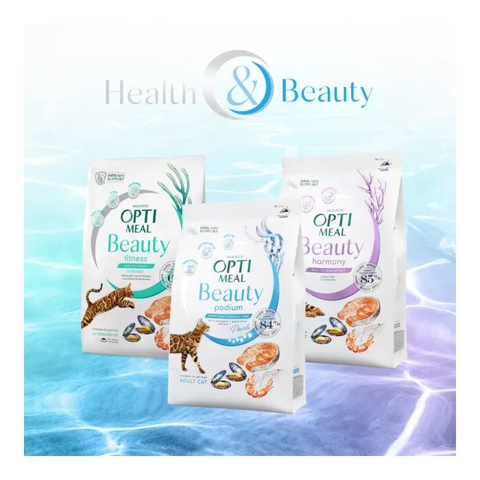 Сухий корм для кішок Optimeal Beauty Fitness для стерилізованих/кастрованих з морепродуктами 4 кг (4820215369824) зображення 8