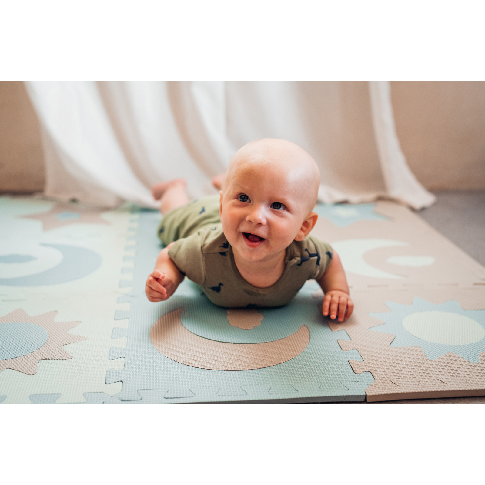 Дитячий килимок MoMi пазл Nebe 90 х 90 cм Blue (AKCE00031) зображення 12