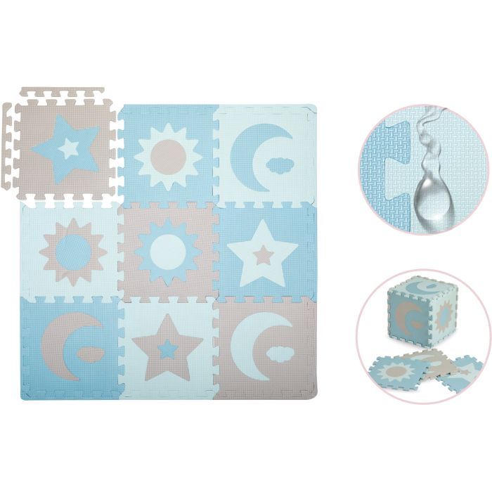 Детский коврик MoMi пазл Nebe 90 х 90 cм Blue (AKCE00031) изображение 3