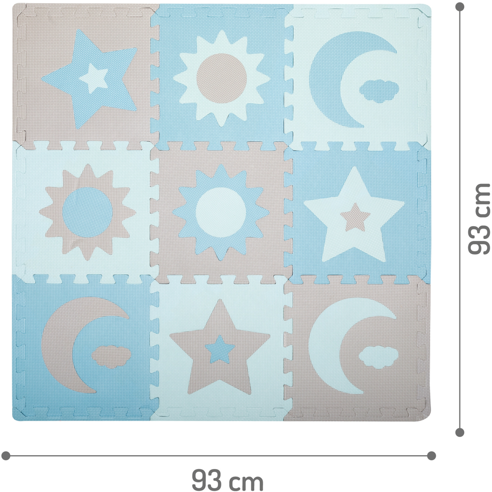 Дитячий килимок MoMi пазл Nebe 90 х 90 cм Blue (AKCE00031) зображення 4