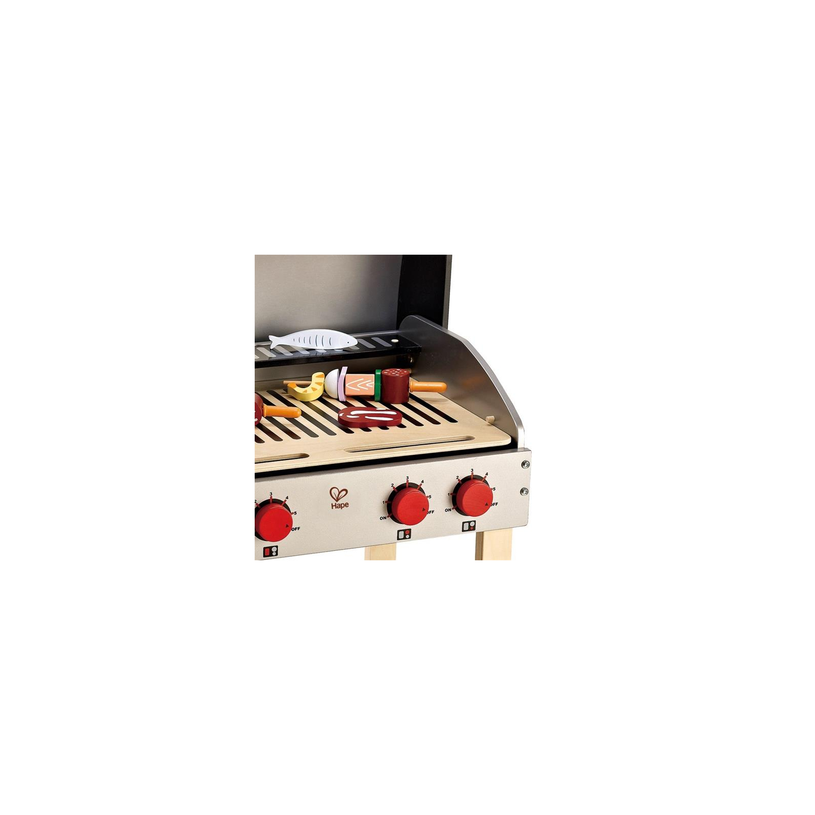 Игровой набор Hape гриль Гурман деревянный с продуктами (E3127) изображение 3
