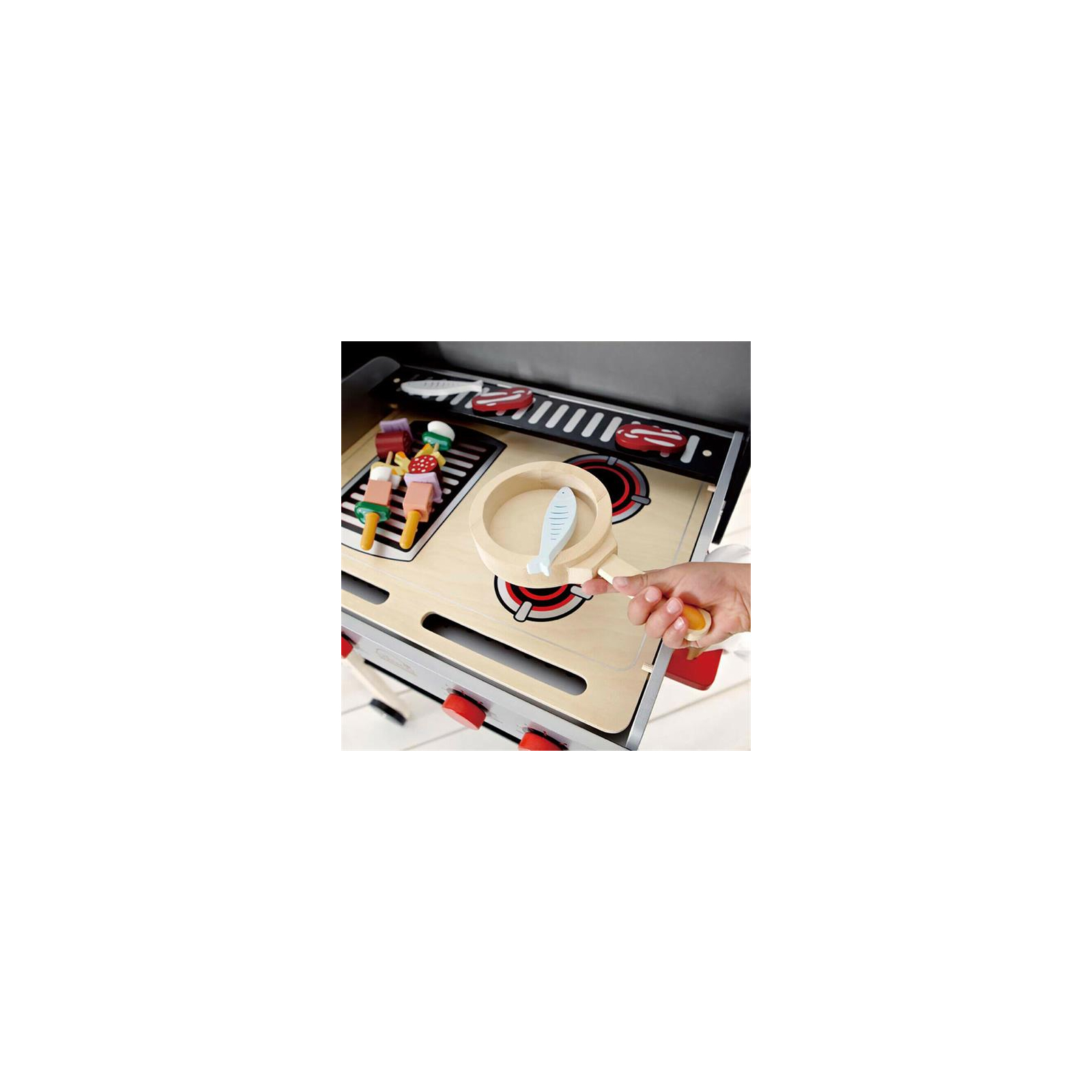 Игровой набор Hape гриль Гурман деревянный с продуктами (E3127) изображение 4
