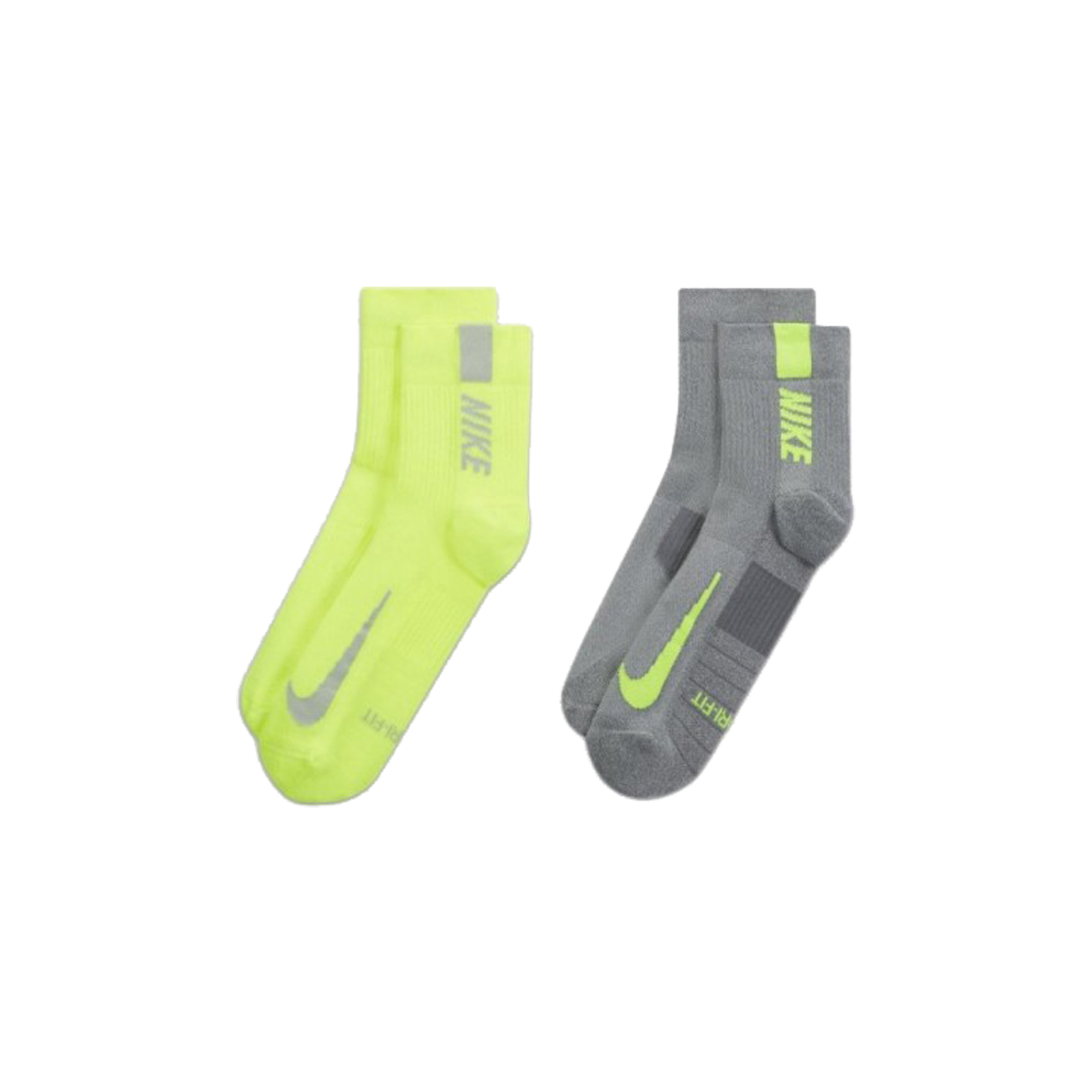 Шкарпетки Nike U NK MLTPLIER CRW 2PR - 144 SX7557-929 38-42 2 пари Сірий/Салатовий (195868374650) зображення 3