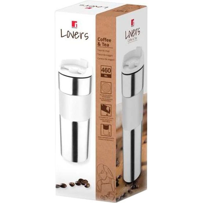 Термокружка Bergner Coffee & tea lovers 460 мл White (BG-37789-WH) изображение 5