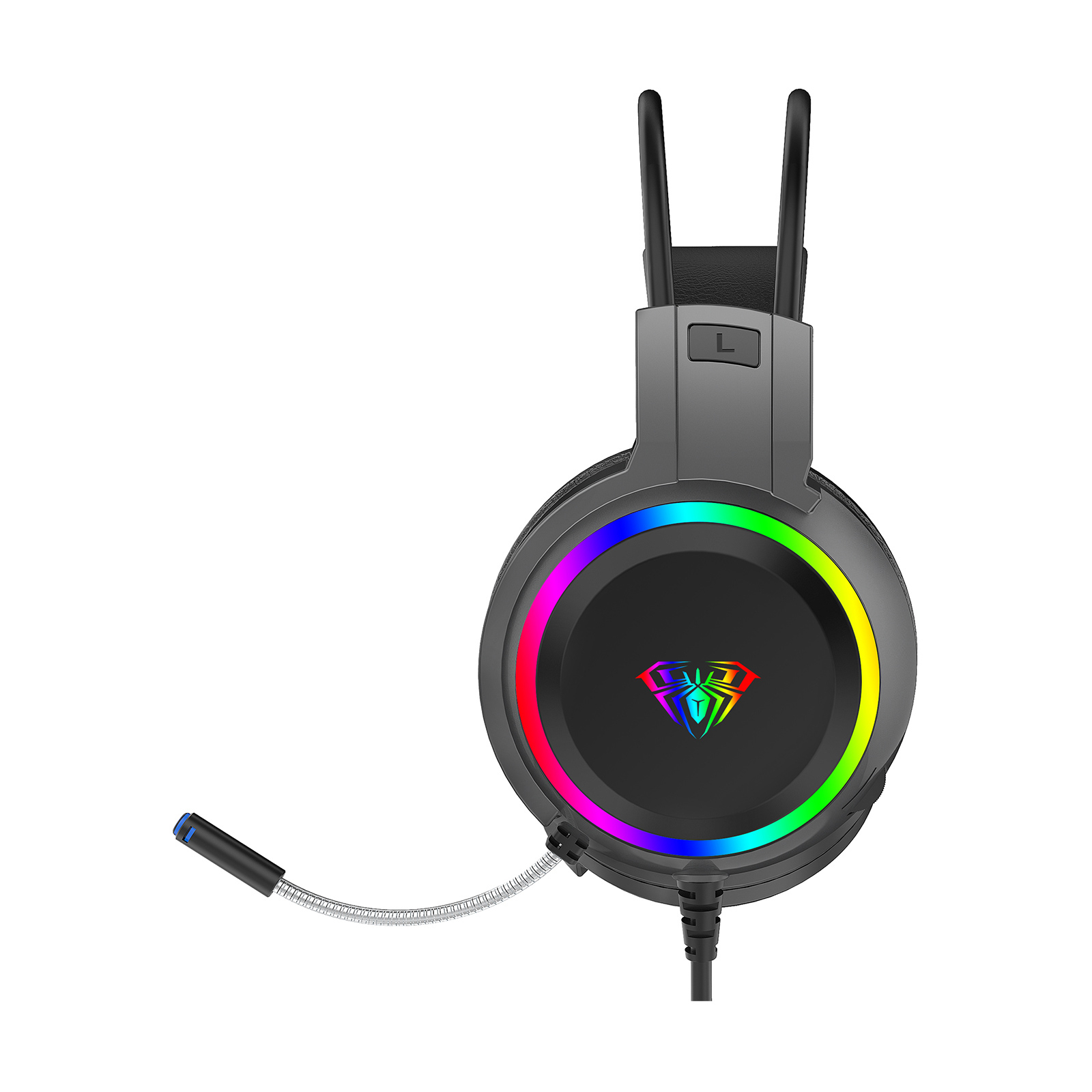 Наушники Aula S608 Wired Gaming Headset 3.5mm*2 + USB Black (6948391235509) изображение 2
