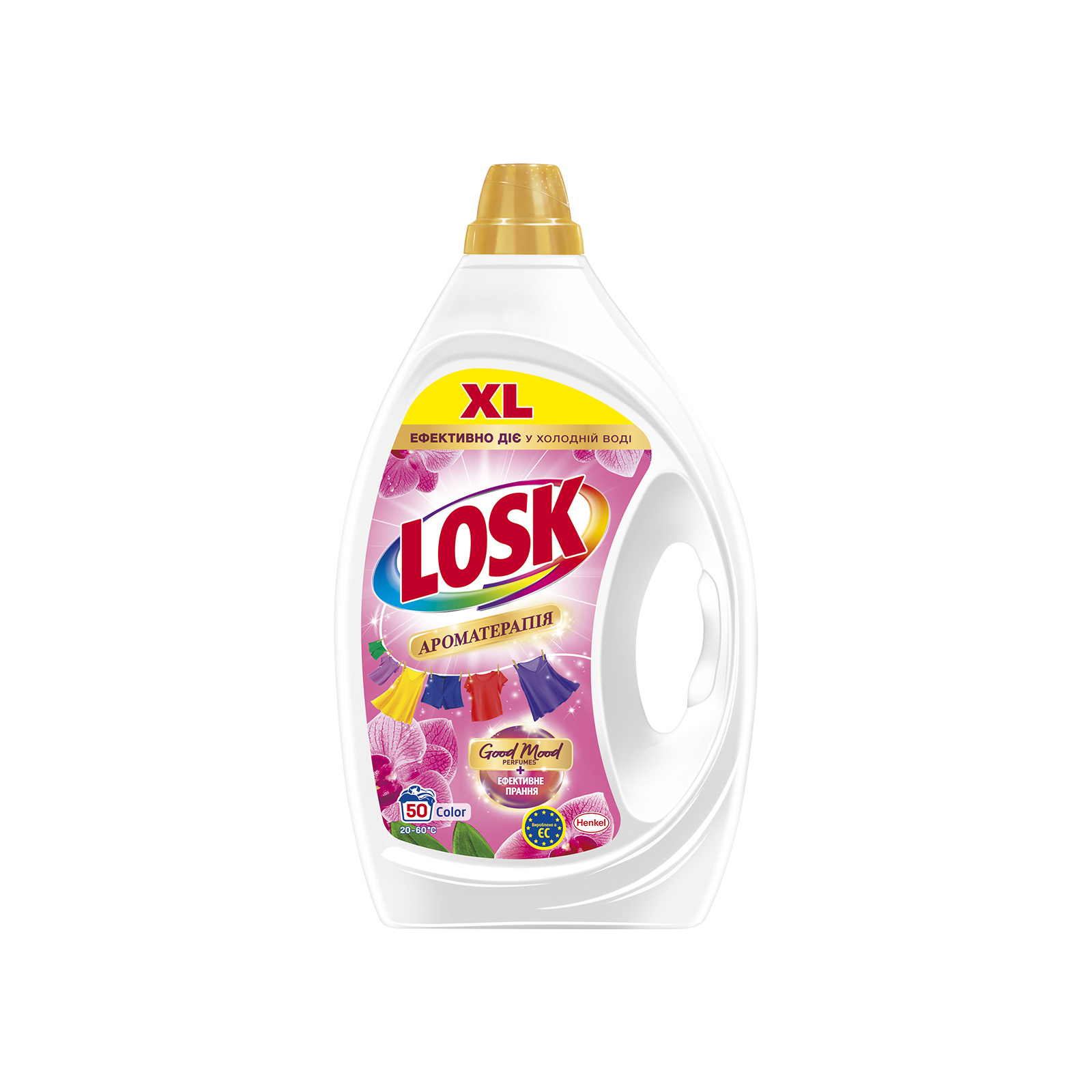 Гель для прання Losk Color Ароматерапія Ефірні масла та аромат Малазійської квітки 2.25 л (9000101803570)