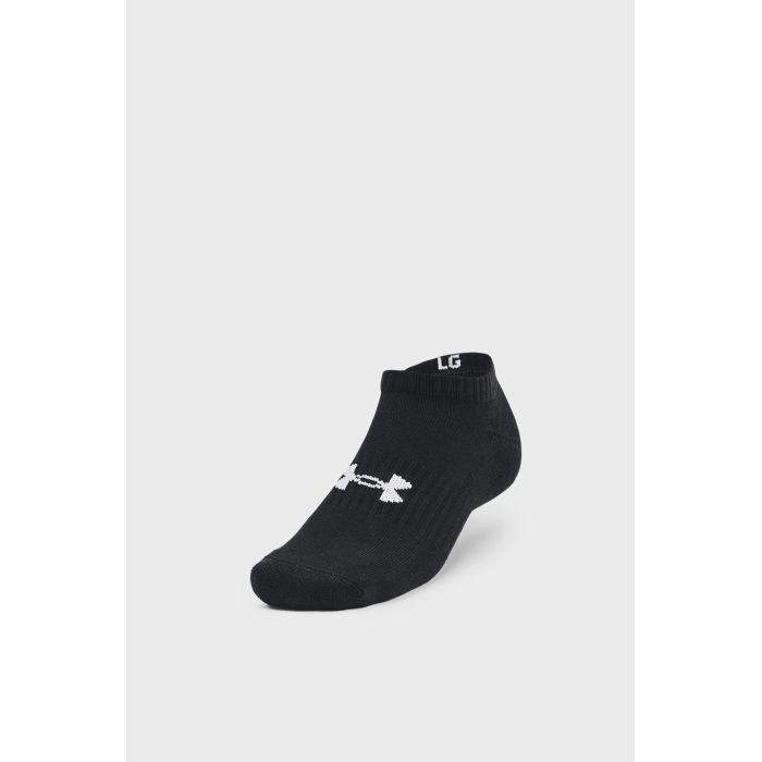 Носки Under Armour 1363241-003 Core No Show 3 пари Чорний MD (194513943142) изображение 2