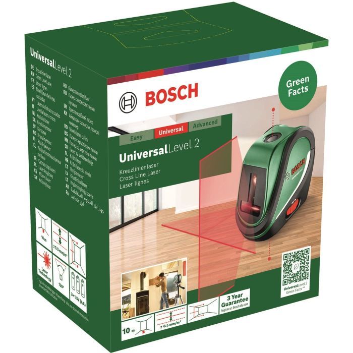 Лазерный нивелир Bosch UniversalLevel2, до 10м, 0.5мм/м, 0.46кг (0.603.663.802) изображение 4